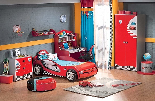 Phong cách siêu xe cho phòng ngủ bé trai