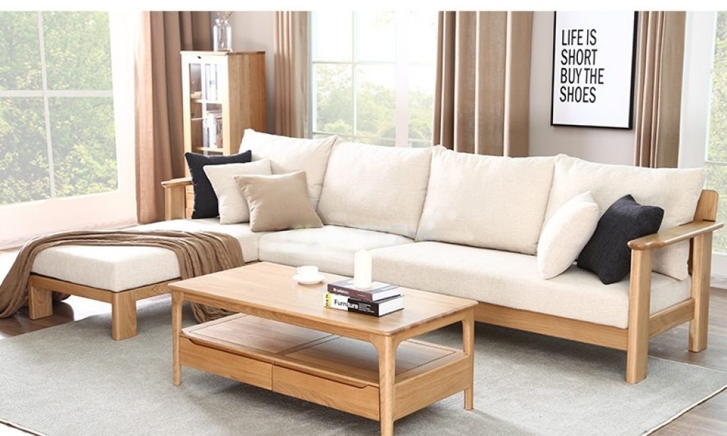 Mẫu đệm sáng màu cho các kiểu ghế sofa gỗ truyền thống
