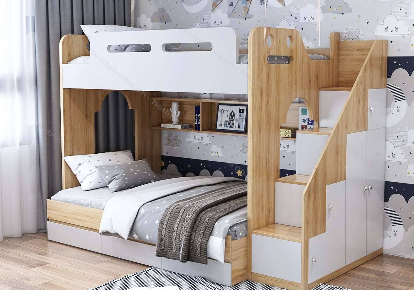Giường tầng nên làm bằng chất liệu gỗ