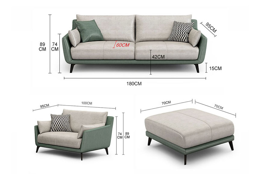 Kích thước chuẩn của sofa văng 2 chỗ