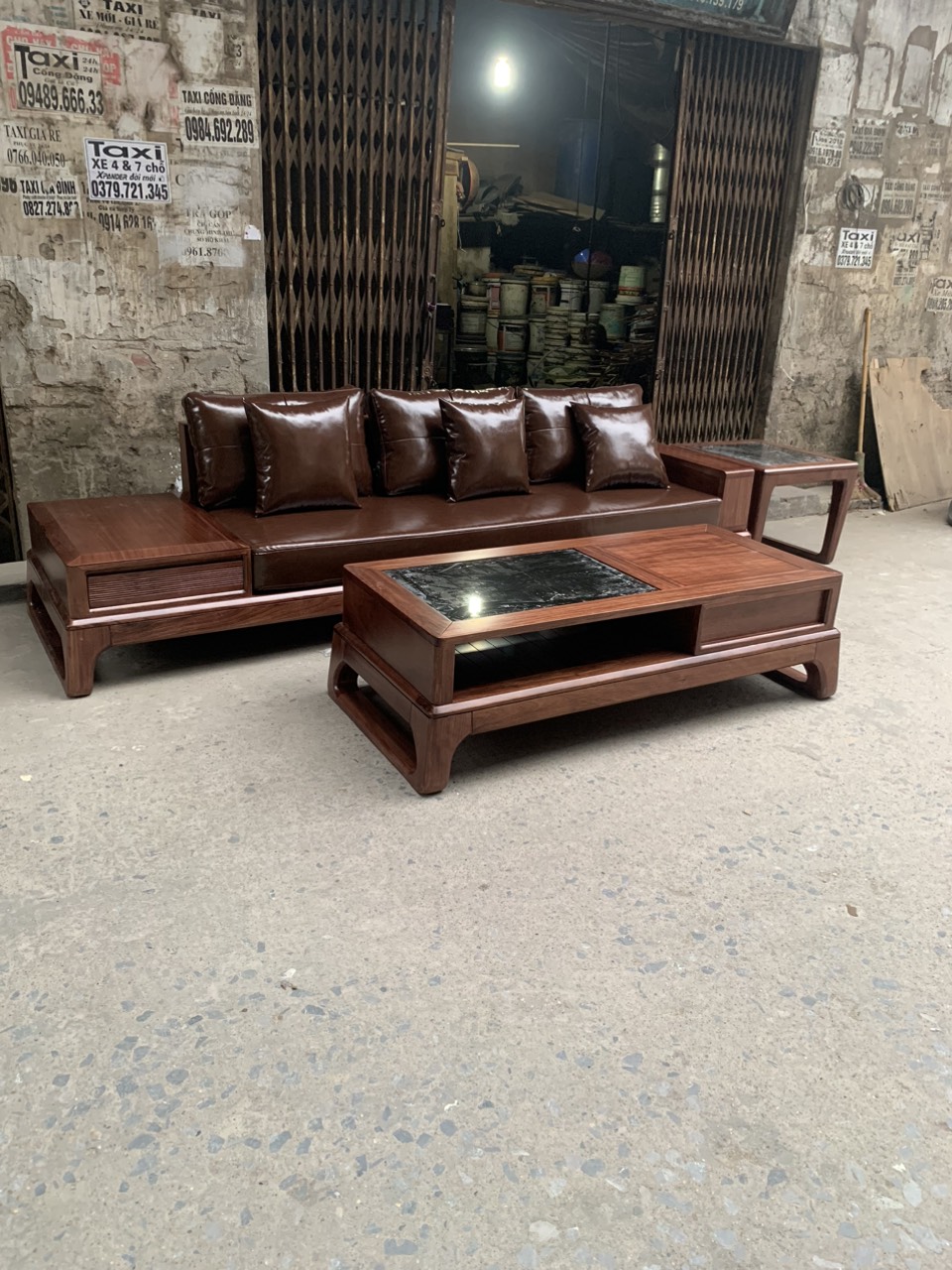 Bàn ghế sofa gỗ sồi –SFGS 112