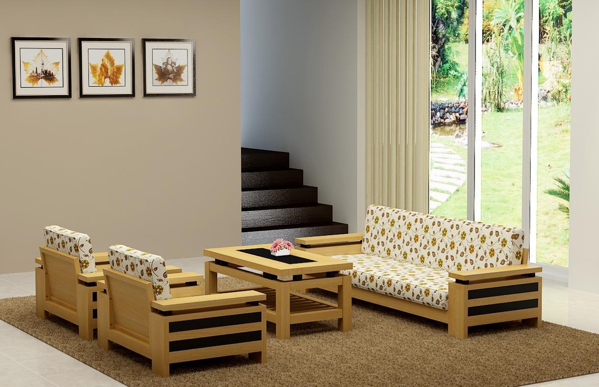 Bàn ghế sofa gỗ sồi – SFGS 106